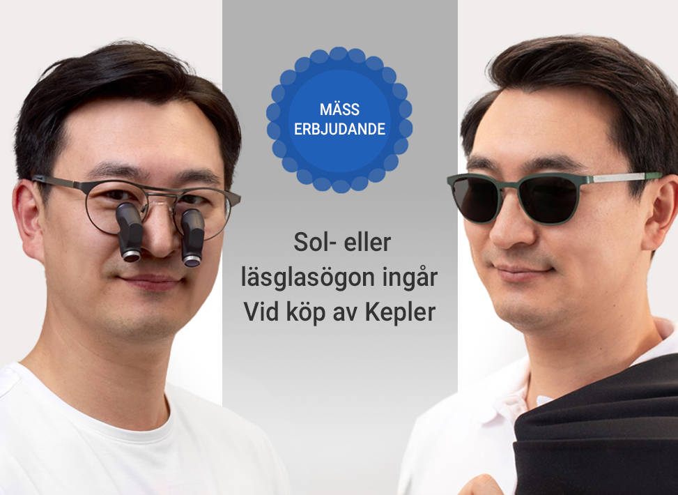 Solglasögon eller läsglasögon (även med styrka) vid köp av Kepler-luppglasögon